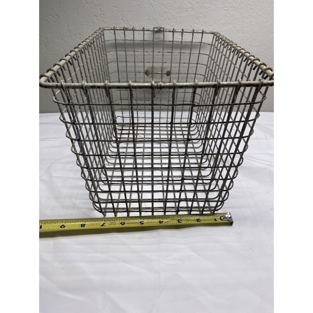 Vintage Kaspar Wire Metal Industrial Gym Locker Basket Shiner, Texas - 2 Baskets - Picture 7 of 7